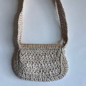 Walborg Woven Beige Shoulder Bag